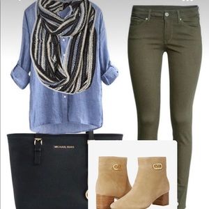 H & M Olive Green Jeans Size 26 in great condition